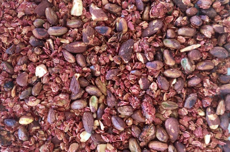 Muesli rosa de remolatxa